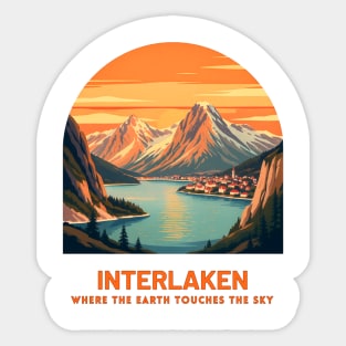 Interlaken Switzerland - Where Earth Touches Sky Sticker